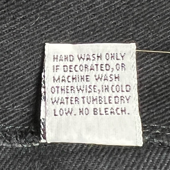 Vintage Apache Studded Black Cotton Wrap Style Skirt Size L USA Made - Picture 3 of 7